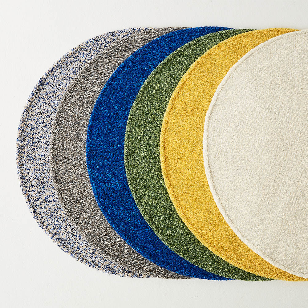 [온감] 폭신폭신 고중량 카바나 포인트 원형러그