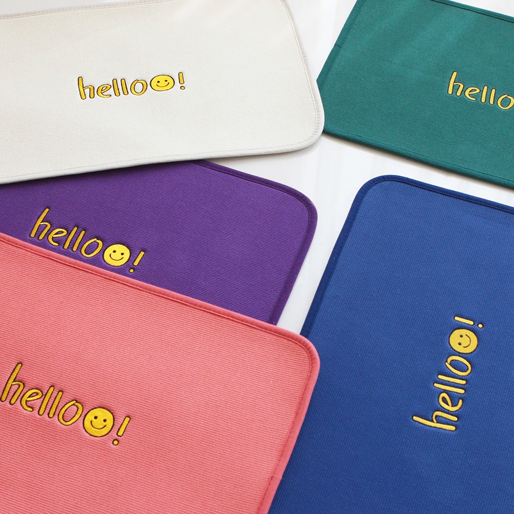 헬로우 자수 코튼 팝 발매트 40x60