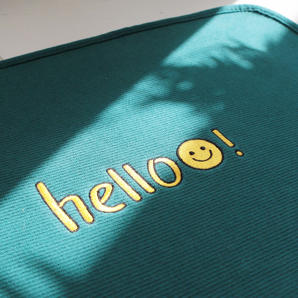 헬로우 자수 코튼 팝 발매트 40x60