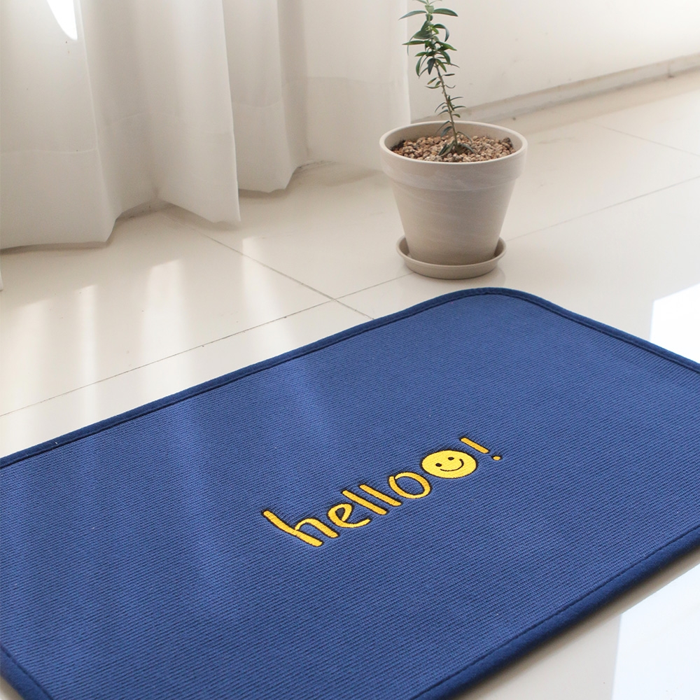 헬로우 자수 코튼 팝 발매트 40x60