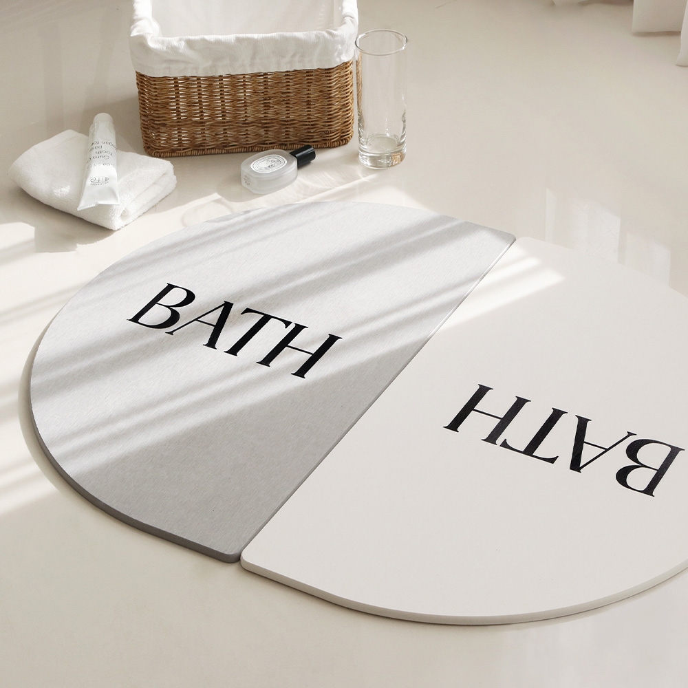 수분 순삭 BATH 반달 규조토 발매트