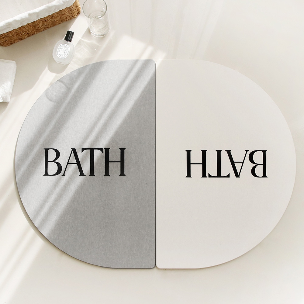 수분 순삭 BATH 반달 규조토 발매트