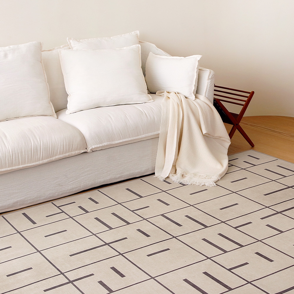 쉘브스 먼지없는 셔닐 단모 러그