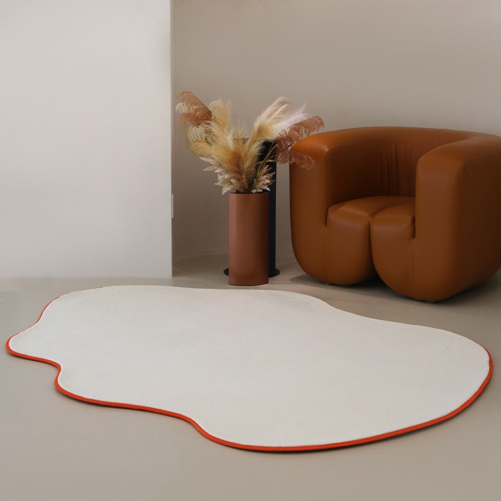 [메모리폼] 포근하고 폭신한 비정형 라인티 러그