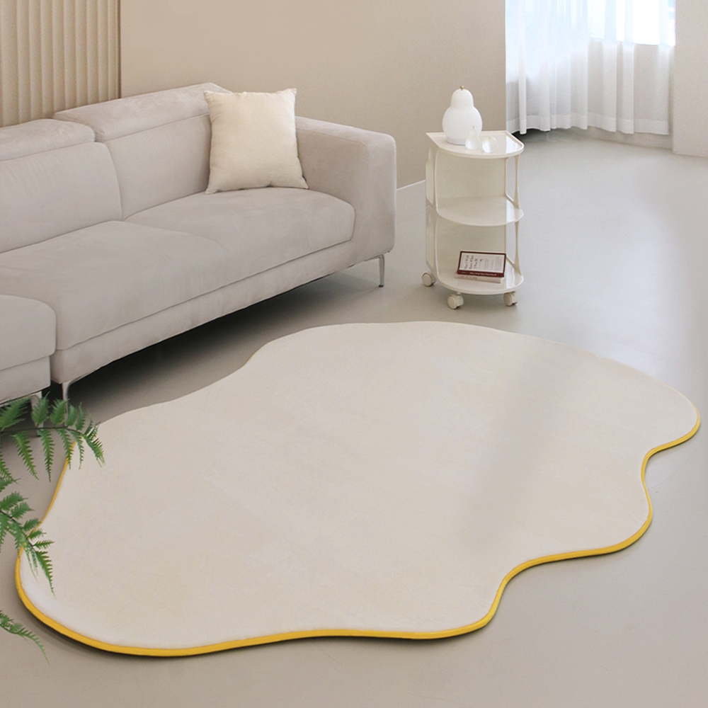 [메모리폼] 포근하고 폭신한 비정형 라인티 러그