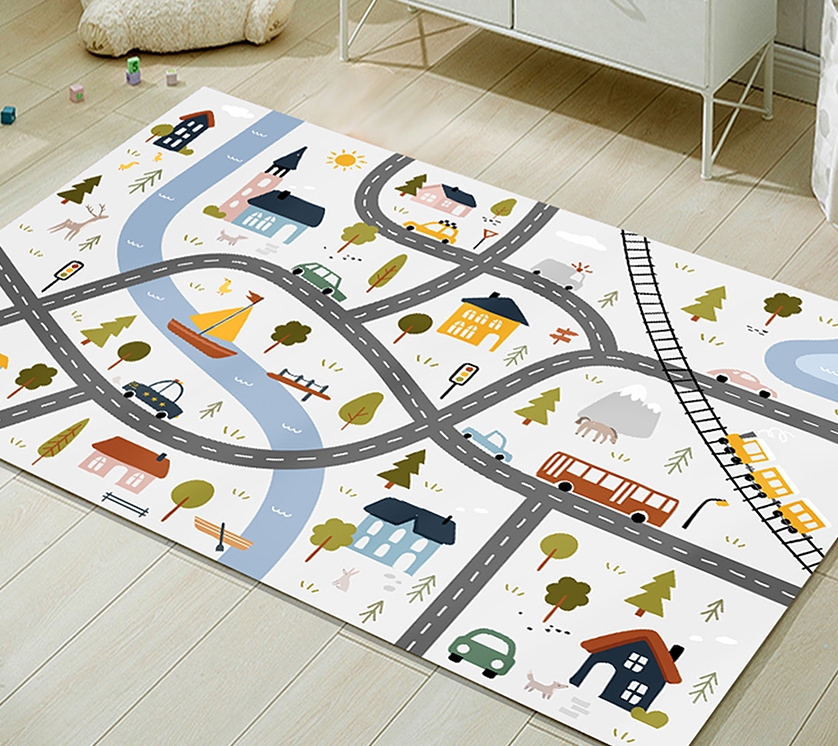 먼지없는 생활발수 키즈 대형 러그 카페트 놀이매트