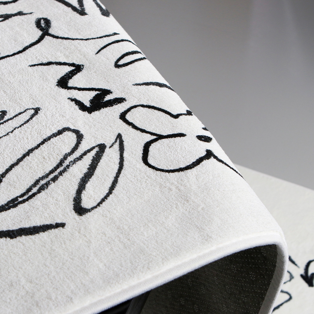 그래피티 미드센츄리 원형 러그