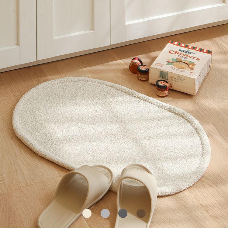 도톰한 선데이 워셔블 타원 발매트 욕실매트 주방매트
